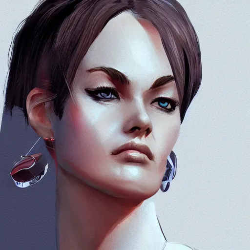 Image similar to a woman wearing a stylish outfit, highly detailed, digital painting, artstation, concept art, smooth, sharp focus, illustration