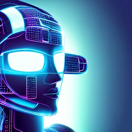 Prompt: portrait of a slick futuristic robot with a large square tv for a head, displaying a digital face. hyper realistic. cyberpunk background. intricate details