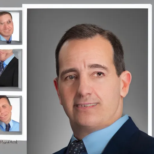 Image similar to randle handler corporate portrait, professional profile picture, hyperreal lifelike detailed photo portrait corporate professional