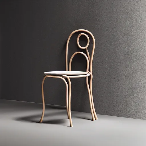 Prompt: A chair inspired by spaghetti, product photography