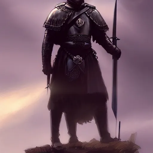 Prompt: portrait of robert the bruce, king of scotland standing with his sword 4 k, concept art, by wlop, ilya kuvshinov, artgerm, krenz cushart, greg rutkowski, pixiv. cinematic dramatic atmosphere, sharp focus, volumetric lighting, cinematic lighting, studio quality