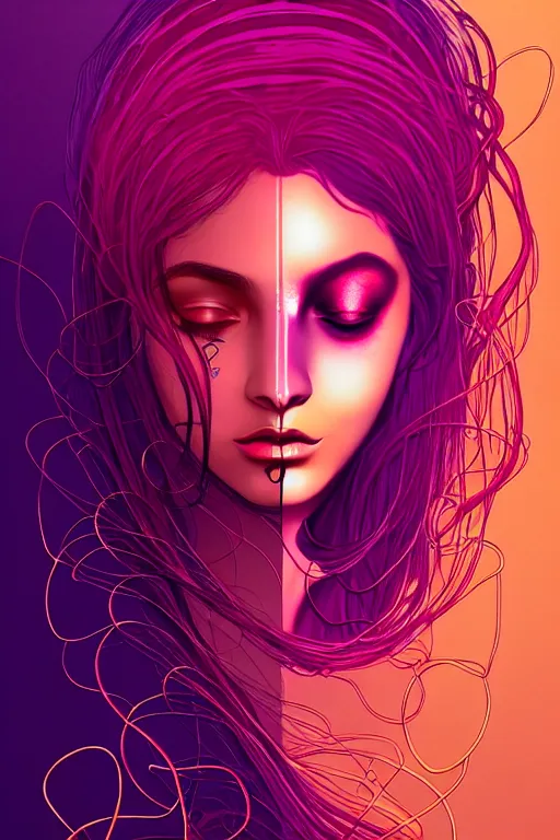 Image similar to 👁👩🏾🌹👾, phantom, dreary, dramatic, fluid, golden ratio, artstation, moebius + loish, hd, long vines,