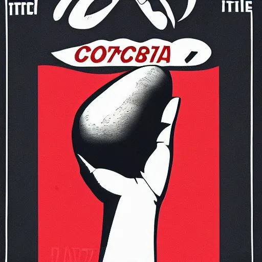 Image similar to potato as soviet union communist propaganda poster