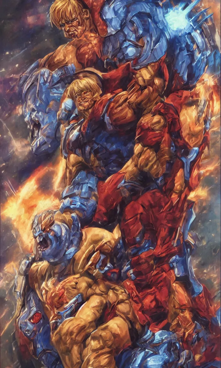 Image similar to giant he - man character design by alex ross