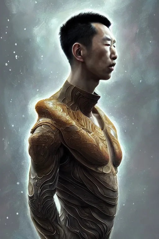 Prompt: epic professional digital art of male asian starship captain, painting, by leesha hannigan, iris van herpen, joelle jones, artstation, cgsociety, wlop, epic, much wow, much detail, gorgeous, detailed, cinematic, masterpiece