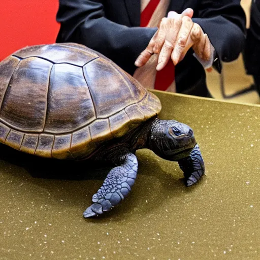 Image similar to mitch mcconnell as a turtle