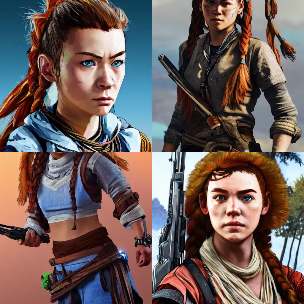 Prompt: aloy from gta 5, highly detailed