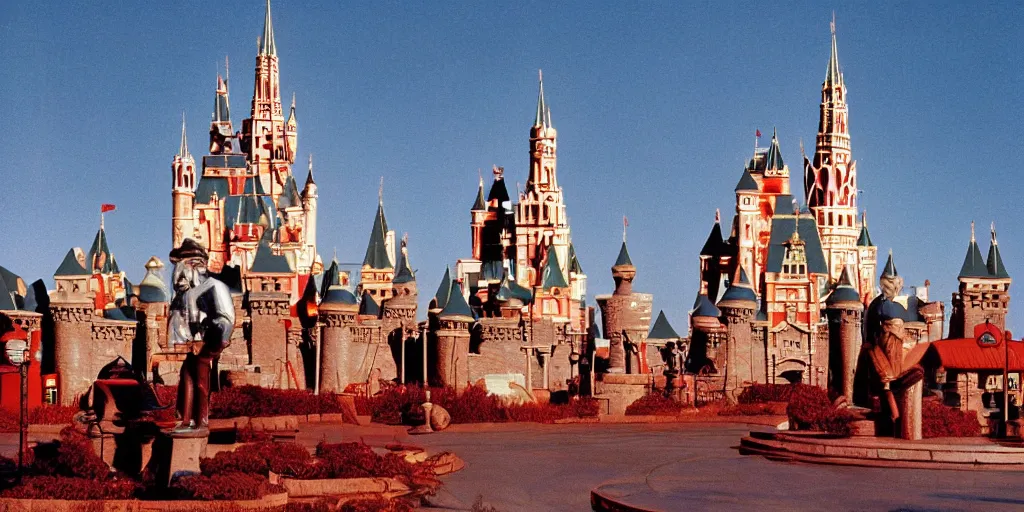 Image similar to soviet - era disney world