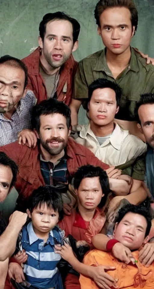 Image similar to the cast of it's always sunny in philadelphia have been drafted to vietnam