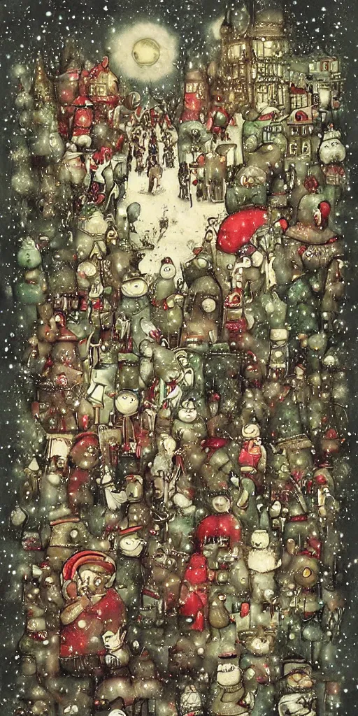 Image similar to a vintage christmas day parade by alexander jansson