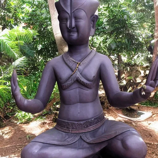 Image similar to excited moyai statue pogging