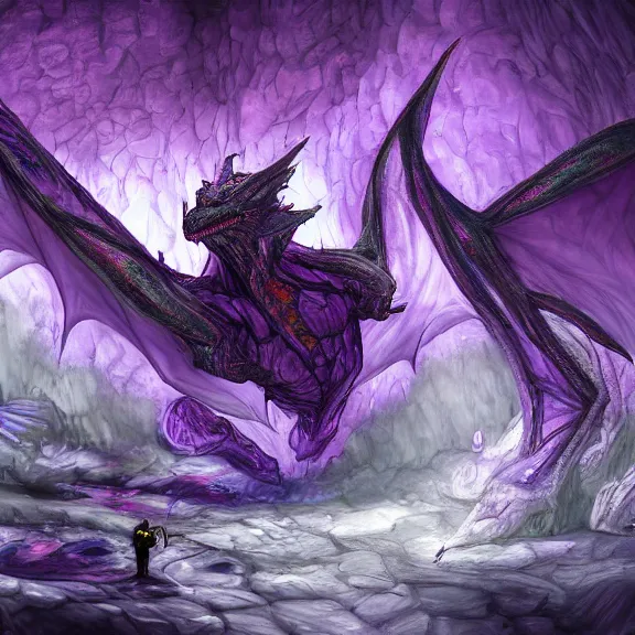 Image similar to inside a dragon's cavernous stomach, the walls purple, acid pooling inside, food pov, micro pov, prey pov, vore, dragon vore, digital art, pov furry art, anthro art, furry, warframe art, high quality, 8k 3D realistic, macro art, micro art, dragon art, Furaffinity, Deviantart, Eka's Portal, G6