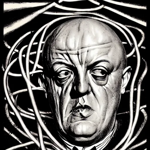 Image similar to graphic illustration, creative design, aleister crowley, biopunk, francis bacon, highly detailed, hunter s thompson, concept art