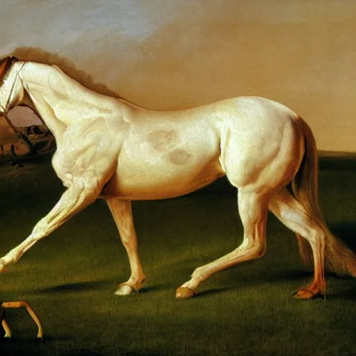 Image similar to this is hell, oil painting by george stubbs