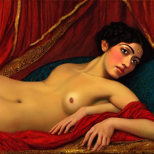 Prompt: beautiful_golden_portrait_of_a_Ashoka_ clone wars Grand_girl body Odalisque_intricate_oil_paintingby Jo hn_William_Godward_by_Anna_Dittman_by J-H 768-C2.0