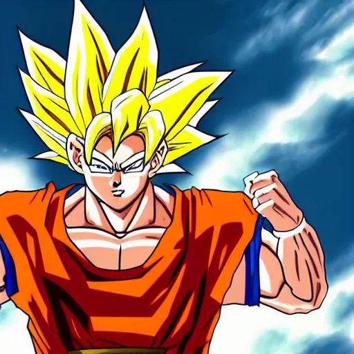 Image similar to Lebron James cosplay as Super saiyan Goku, detailed digital art, colourful masterpiece beautiful beautiful beautiful