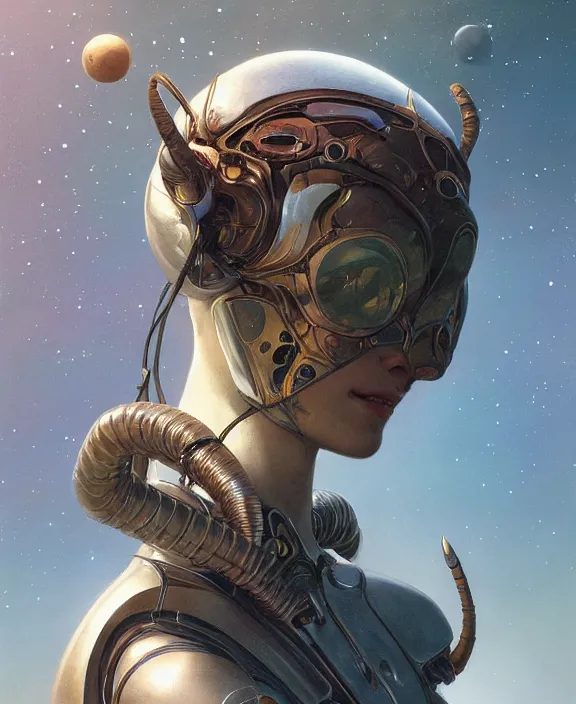 Image similar to simplicity, portrait of a alien insect, adorable, childlike, milky way environment, ultra realistic, concept art, intricate details, cheerful, highly detailed, photorealistic, octane render, 8 k, unreal engine. art by artgerm and greg rutkowski and alphonse mucha