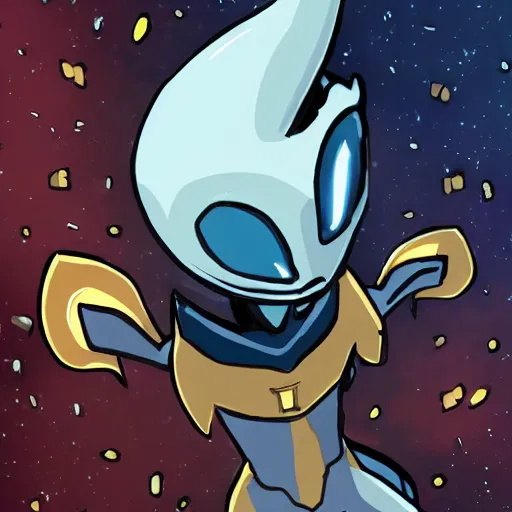 Image similar to Hollow Knight in the style of star trek,