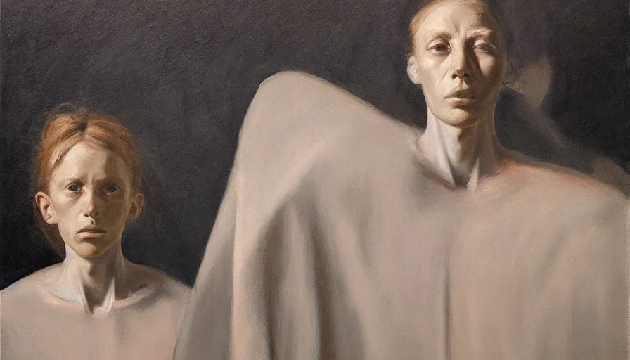 Image similar to painting by borremans, astral portal, detailed, stunning