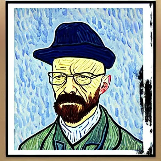 Prompt: walter white painted by Vincent van Gogh