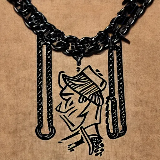 Image similar to graphic design ink samurai chains