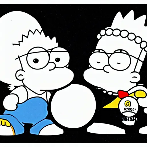 Image similar to family guy simpsons peter griffin and bart simpson sonic style comic