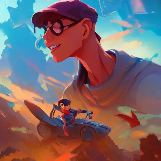 Image similar to hero world game boy advance, behance hd by jesper ejsing, by rhads, makoto shinkai and lois van baarle, ilya kuvshinov, rossdraws global illumination