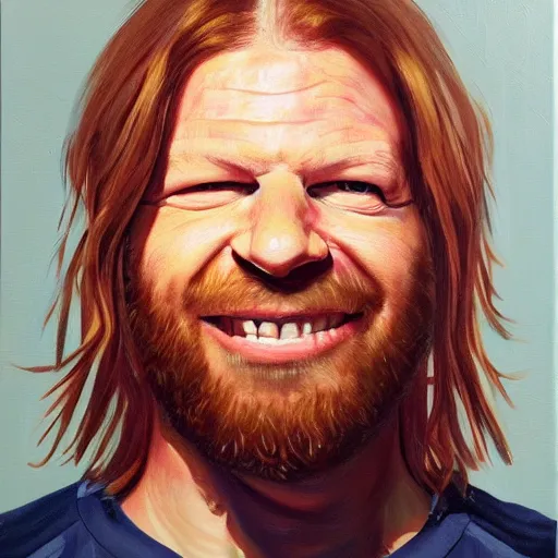 Prompt: aphex twin portrait, oil painting