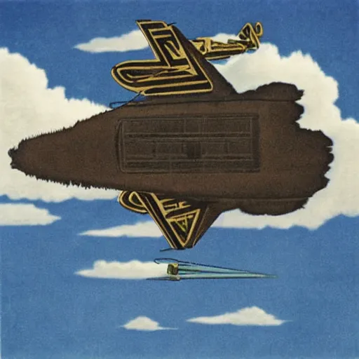 Image similar to brown zeppelin in the sky