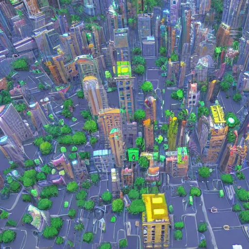 Prompt: photo of a city buried under tons of AI generated art