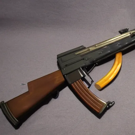 Image similar to clean nice shiny ak47, automatic rifle