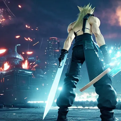 Prompt: final fantasy vii remake highlights, 4k