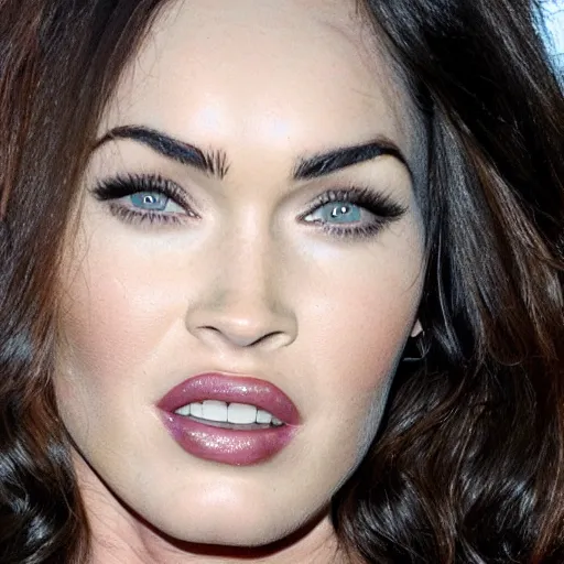 Image similar to megan fox as an actual fox animal