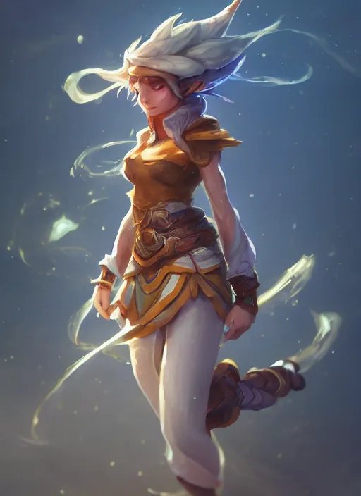 Image similar to taliyah, from league of legends, luchu, hyper detailed, digital art, overhead view, trending in artstation, studio quality, smooth render, unreal engine 5 rendered, octane rendered, art style by klimt and nixeu and ian sprigger and wlop and krenz cushart