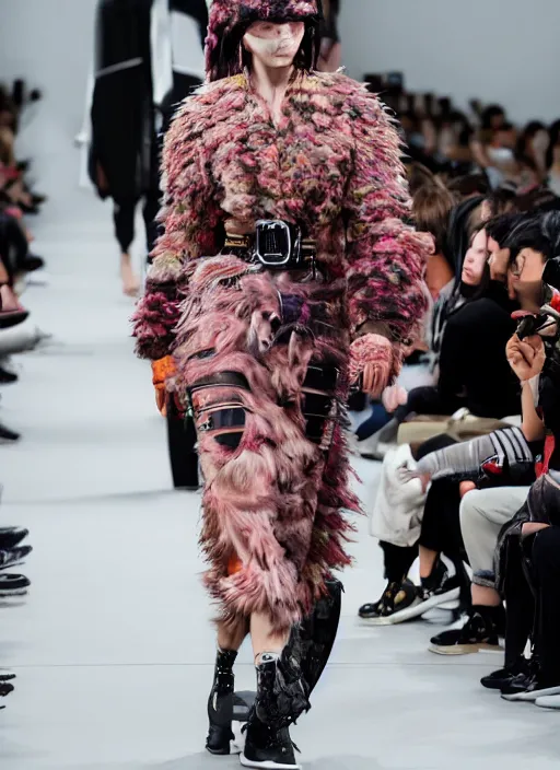 Image similar to hyperrealistic and heavy detailed balenciaga runway show of mortal kombat, leica sl 2 5 0 mm, vivid color, high quality, high textured, real life