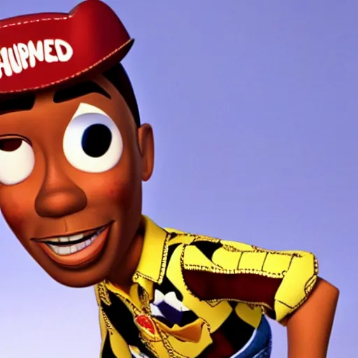 Prompt: Tupac shakur as woody from toy story