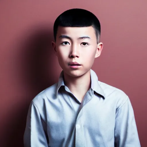 Prompt: chinese boy with buzz cut, cinematic art