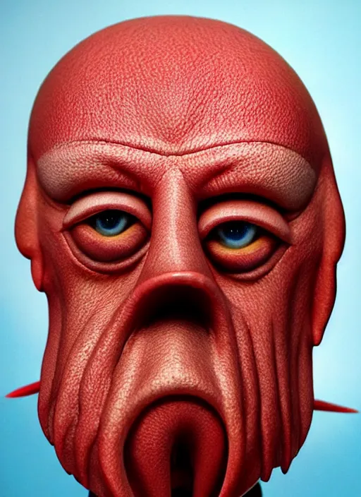 Image similar to photorealistic 3 0 0 0 ( dr. john a. zoidberg ), portrait photography feroflex photorealistic studio lighting ektachrome detailed intricate face details, ultradetails, beautiful face, realistic shaded perfect face, extremely fine details