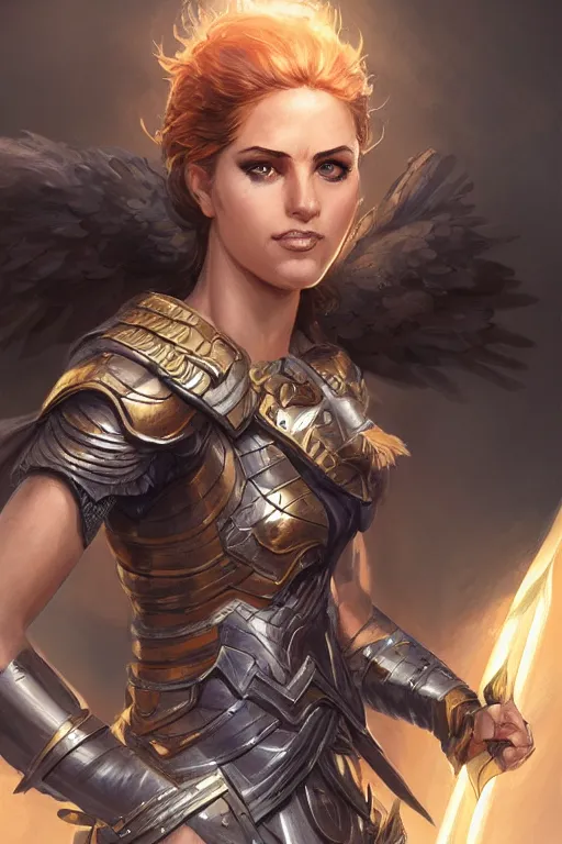 Image similar to amazon valkyrie athena, d & d, fantasy, portrait, highly detailed, headshot, digital painting, trending on artstation, concept art, sharp focus, illustration, art by artgerm and greg rutkowski and magali villeneuve