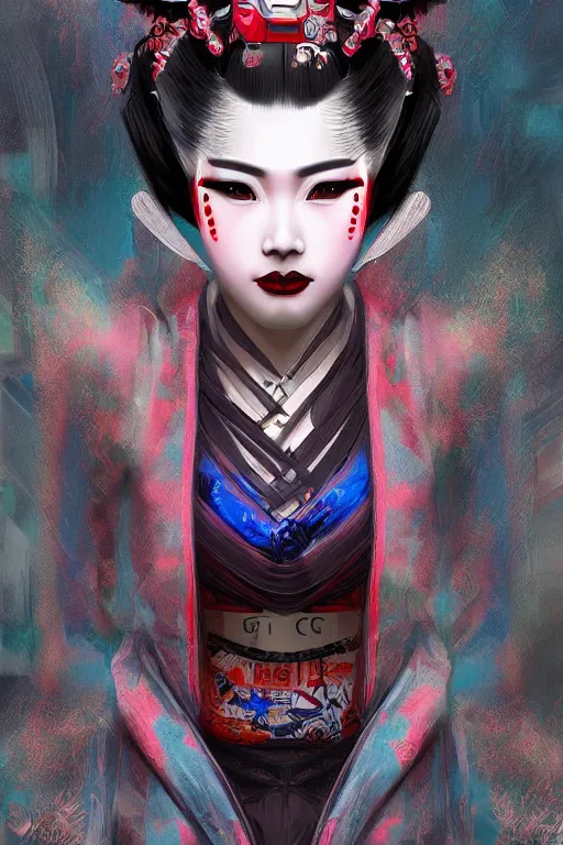 Image similar to agile geisha cyberpunk Dragon princess, digital art, 8k ,character ,realistic, portrait, hyperrealistic