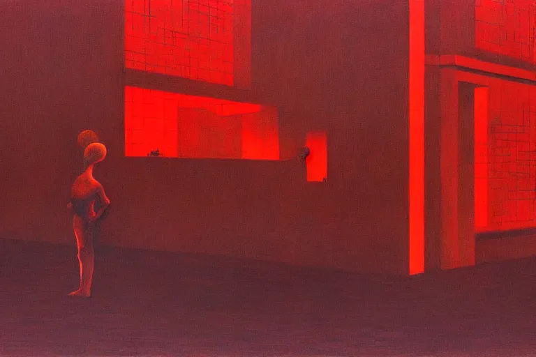 Image similar to only with red, crowd cheering a lot, an exposed picture in a city square, in the style of beksinski, parts by edward hopper, parts by rodcenko, parts by yue minjun, intricate and epic composition, red by caravaggio, insanely quality, highly detailed, masterpiece, red light, artstation, 4 k