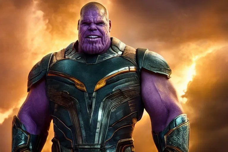 Image similar to promotional still of brian cox as thanos, 4 k, highly detailed,