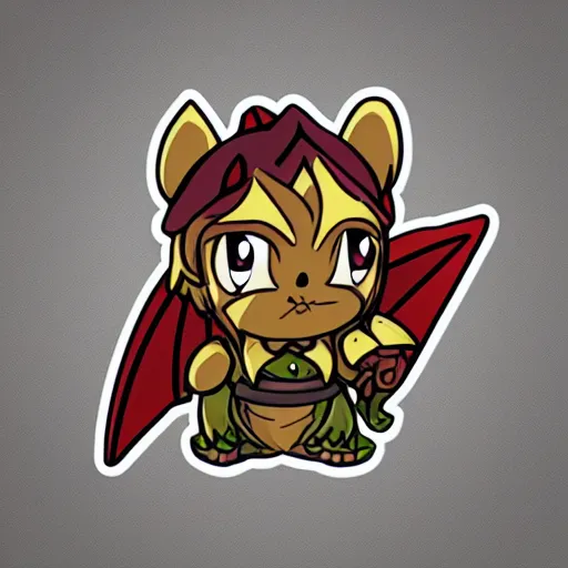 Image similar to cute d & d chibi dragon character sticker