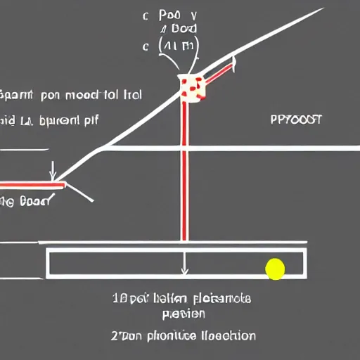 Prompt: a physics diagram of a beam supported on both ends with a load in the middle