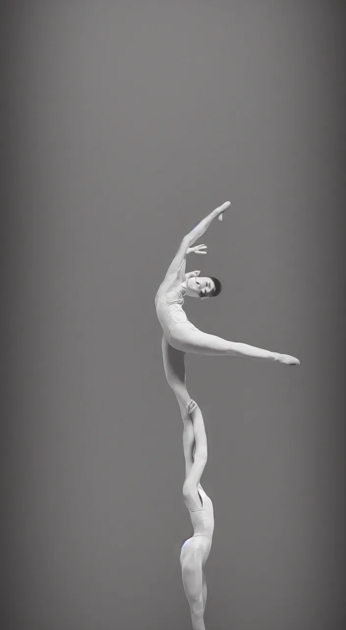 Image similar to a singular ballerina in a spotlight, posing, digital art