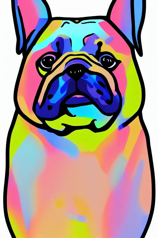 Image similar to Portrait of a bi chungus pug, sticker, colorful, illustration, highly detailed, simple, smooth and clean vector curves, no jagged lines, vector art, smooth