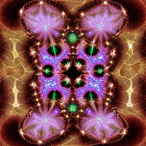 Image similar to detailed fractal image of gemstones