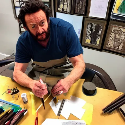 Image similar to photo of wolverine doing late art