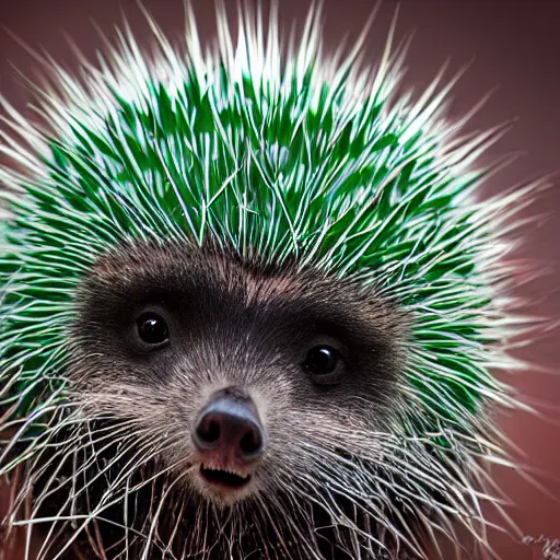 Image similar to cactus porcupine, photography,