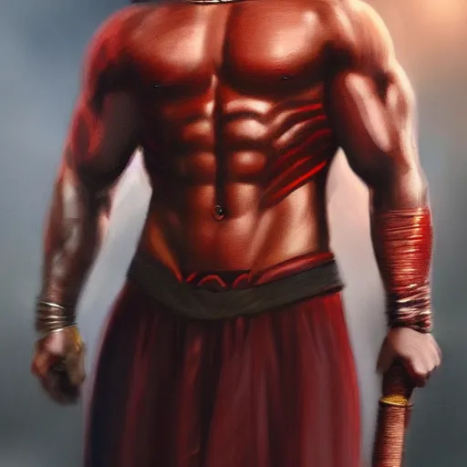 Image similar to Henry Cavill is a Greek god, gorgeous, amazing, muscular, red silk, intricate, elegant highly detailed, digital painting, artstation, concept art, sharp focus, illustration,